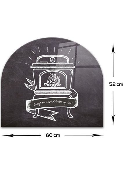 Cam Ocak Arkası Koruyucu | Oval Şekilli | Fırın | 52CM x 60CM fırsatları