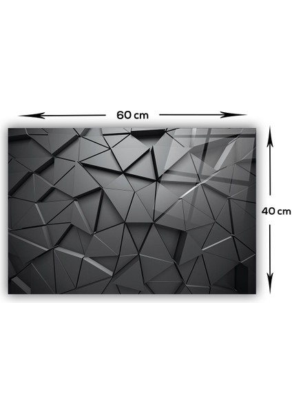 Cam Ocak Arkası Koruyucu | Antrasit Kristal | 40CM x 60CM modelleri