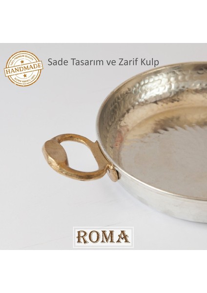 20 cm El Yapımı Içi Dışı Kalaylı 1. Sınıf Düz Bakır Tava Sahan Kuymak Mıhlama Yumurta Omlet Menemen modelleri