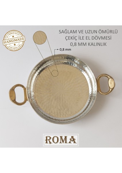 20 cm El Yapımı Içi Dışı Kalaylı 1. Sınıf Düz Bakır Tava Sahan Kuymak Mıhlama Yumurta Omlet Menemen fırsatları