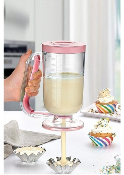 Pratik Seri Hamur Porsiyonlayıcı 1 Lt Pancake Ölçekli Krema Hamur Puding Dağıtıcı Akıtma