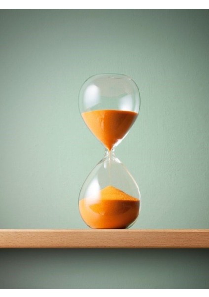 1 Saatlik Cam Malzeme Kum Saati Şık Dekoratif Hediyelik Turuncu Renk fiyatları