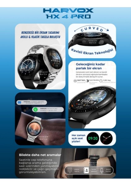 Watch Hx 4 Pro Harvox Akıllı Saat Iphone ve Android Tüm Telefonlara Uyumlu fiyatları
