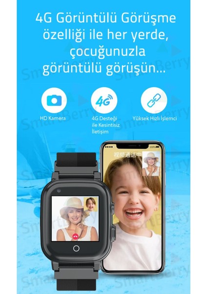 Z40 Görüntülü Görüşme Yüz Tanıma Gps Wıfı Konum Akıllı Çocuk Takip Saatilı - Yeşil modelleri
