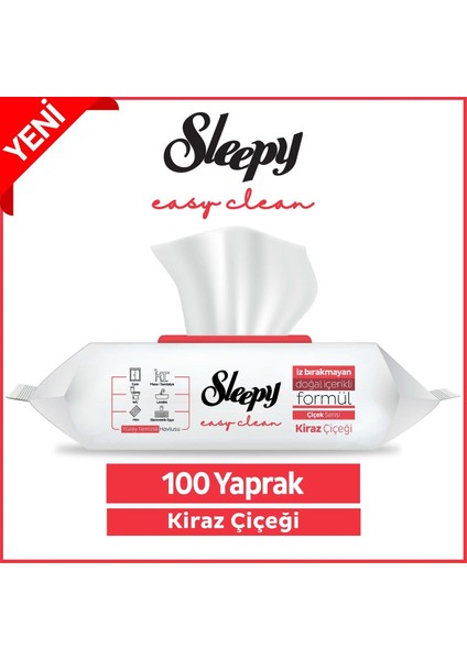 Sleepy Yüzey Temizlik Havlusu 100 Adet Kiraz