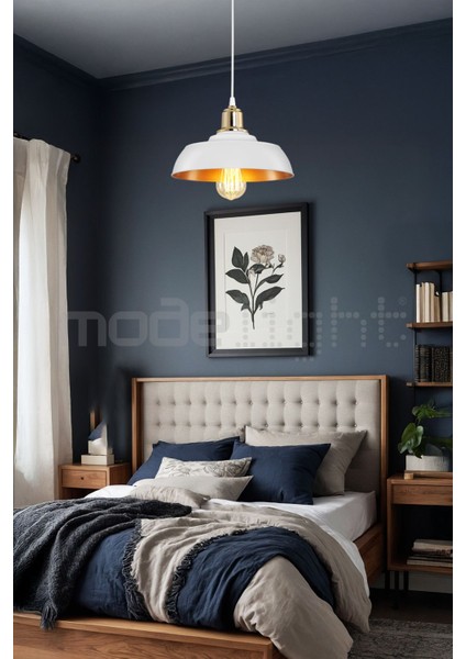 Karya Beyaz Gold Tekli Sarkıt (Gold Kukalı) Salon-Oturma-Çocuk-Yemek-Yatak Odası-Antre-Mutfak