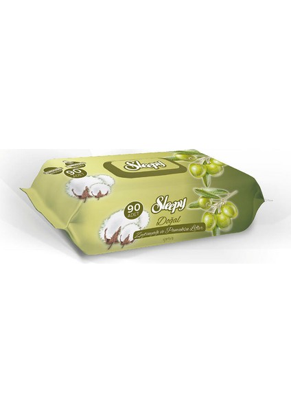 Sleepy Doğal Zeytinyağlı Islak Havlu Mendil 90 Adet