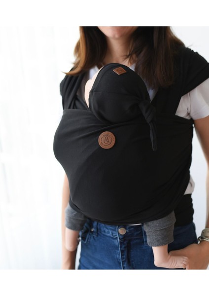 Premium Birinci Sınıf Pamuklu Esnek Wrap Sling Siyah (Babywearinge Özel Üretim Kumaş) fiyatları