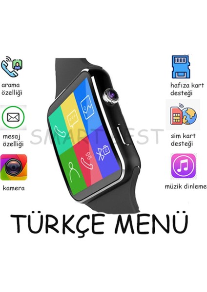 Watch Btk Kayıtlı Akıllı Çocuk Saati Kız ve Erkek Bluetooth Kameralılı Türkçe Menü fiyatları