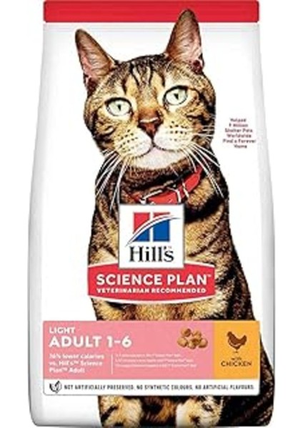 Hill's Science Plan Light Yetişkin Tavuklu Kedi Maması 1.5 kg