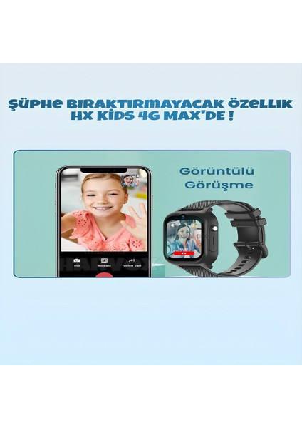 Hx Kıds 4g Max Kamera Görüntülü Görüşme Konum Takibi Ipx7 Suya Dayanıklı 700 Mah Batarya fırsatları