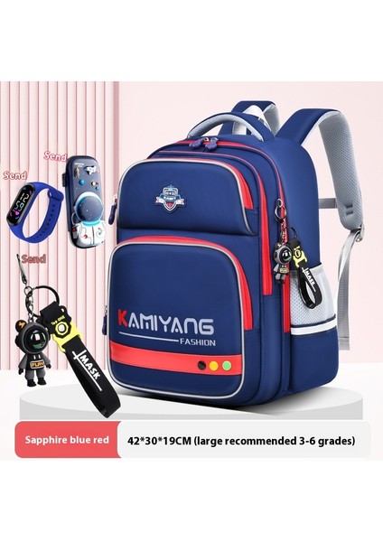 Çocuk Okul Çantası Öğrenciler Büyük Kapasiteli Azaltılmış Omurga Koruma Sırt Çantaları (Yurt Dışından)