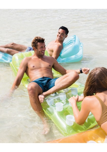 Bardaklı Yastıklı Deniz Yatağı - Yastıklı Havuz Yatağı - Yastıklı Şişme Yatak-Şişme Yatak 188X71 cm indirimleri