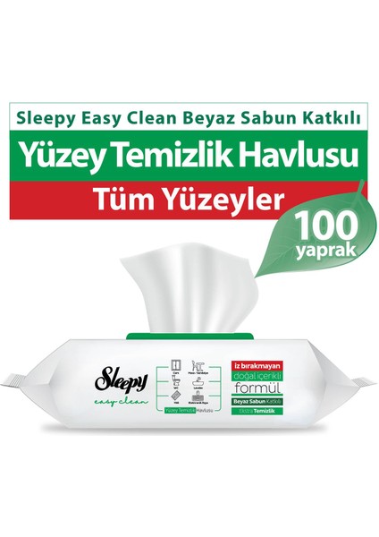 Sleepy Easy Clean Yüzey Temizlik Havlusu 100 Adet