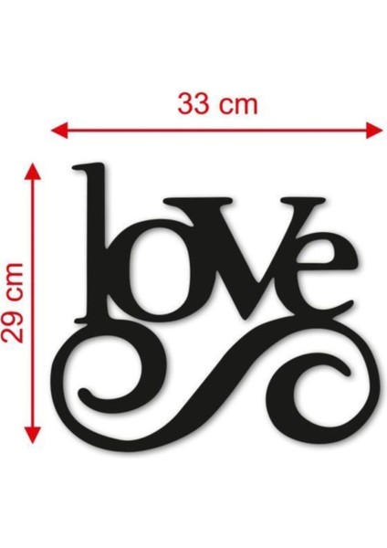 Dekoratif 5 mm Siayh Mdf Love Yazısı Duvar Dekoru Tablo indirimleri