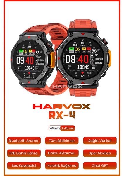 Harvox Watch Rx-4 Akıllı Saat Iphone ve Android Tüm Telefonlara Uyumlu Akıllı Saat Yeni Nesil fiyatları