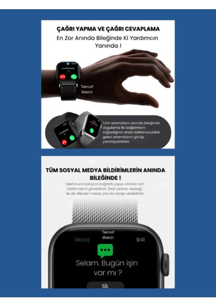 Watch 10 Mini Elite Akıllı Saat Hediye Dolu Kutu Içeriği 3 Kordon ve Bileklik fiyatları