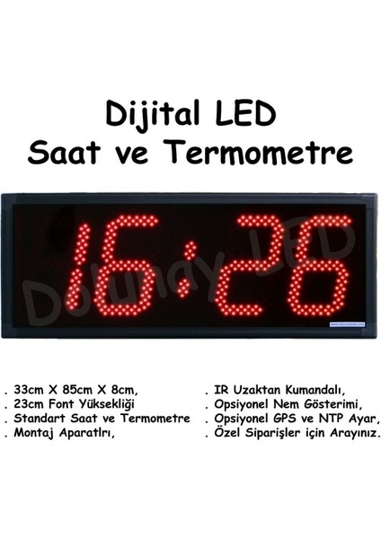 Dijital Saat Termometre 23CM