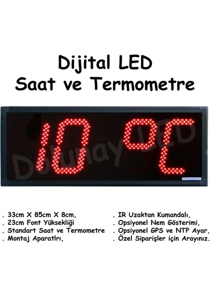 Dijital Saat Termometre 23CM fiyatları