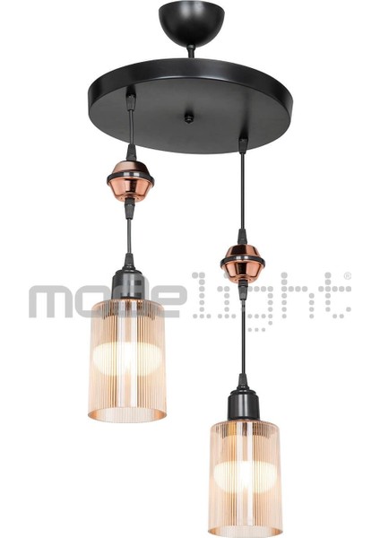 Akses 2li Bal Camlı Siyah Avize Salon-Oturma Odası-Çocuk Odası-Yatak Odası-Yemek Odası-Antre-Mutfak fiyatları