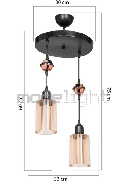 Akses 2li Bal Camlı Siyah Avize Salon-Oturma Odası-Çocuk Odası-Yatak Odası-Yemek Odası-Antre-Mutfak fırsatları