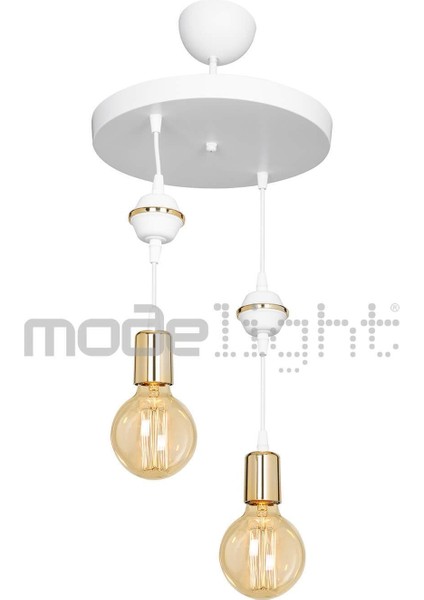 Akses 2li Beyaz Gold Dekoratif Avize Salon-Oturma-Çocuk-Yatak Odası-Yemek Odası-Antre-Mutfak fiyatları