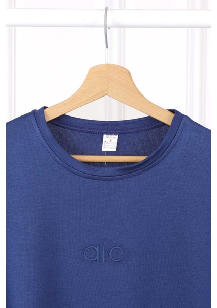 Lacivert Nakışlı Kısa Kol Modal T-Shirt fiyatları
