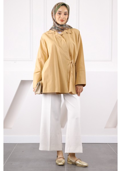 Vizon Yandan Bağlamalı Kimono