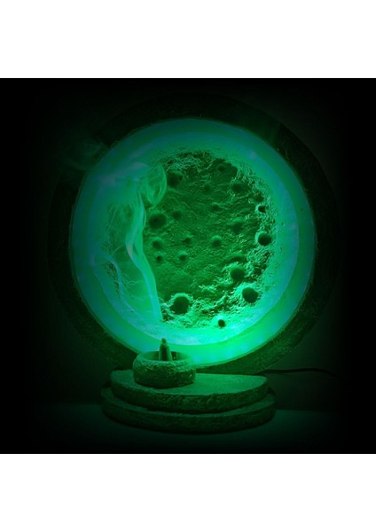 Dolunay Dekoratif Konik Tütsülük Işıklı (Yeşil) modelleri