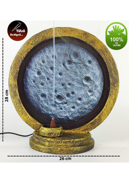 Dolunay Dekoratif Konik Tütsülük Işıklı (Yeşil) indirimleri