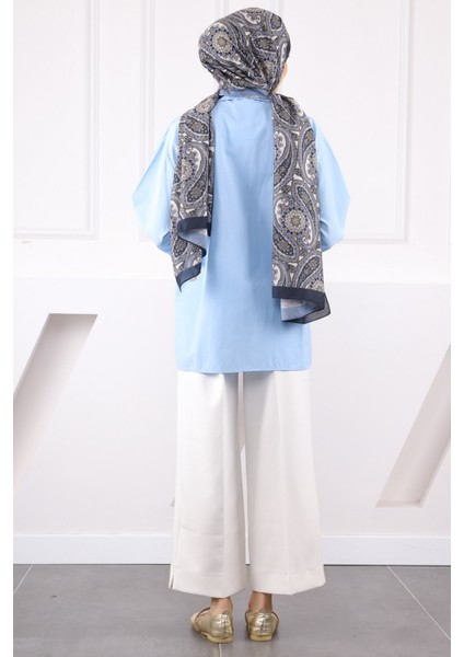 Bebe Mavi Yandan Bağlamalı Kimono