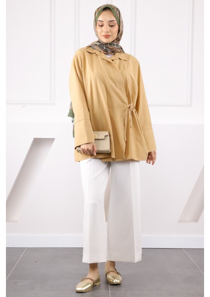 Vizon Yandan Bağlamalı Kimono