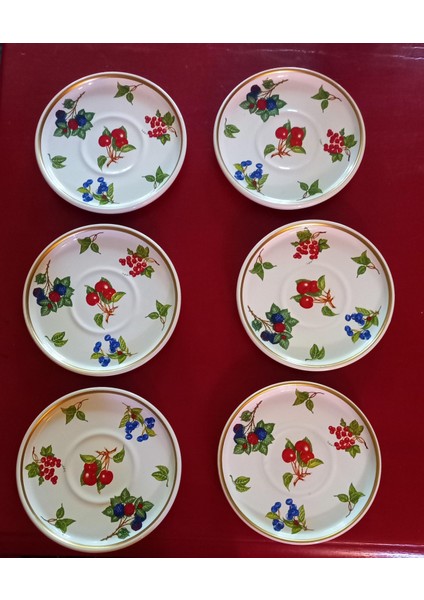 Çay Tabak 6 Lı Seramik Bohemıa
