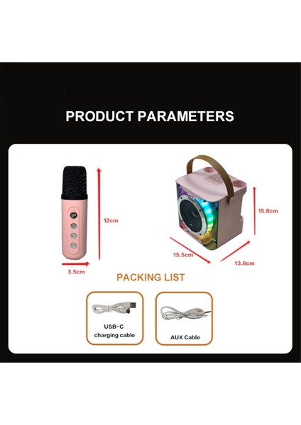 Music Rhythm Light Stereo Surround Kablosuz Subwoofer Beyaz (Yurt Dışından)