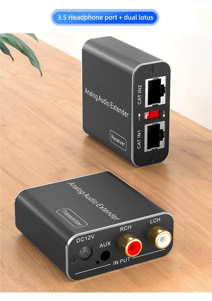 3.5mm Rca Analog Ses Genişletici 1640FT Maksimum Sinyal Genişletme Desteği (Yurt Dışından)