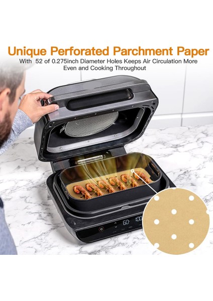Ninja Hava Fritöz Için 400 Adet Parşömen Kağıt Gömlekleri Ninja Foodi Smart Xl FG551 6-In-1 Kapalı Izgara Aksesuarları (Yurt Dışından) modelleri