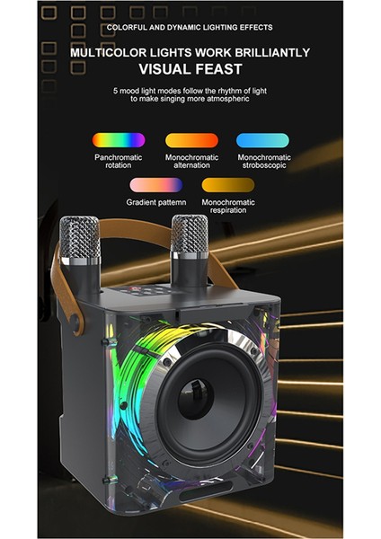 Music Rhythm Light Stereo Surround Kablosuz Subwoofer Kırmızı (Yurt Dışından)