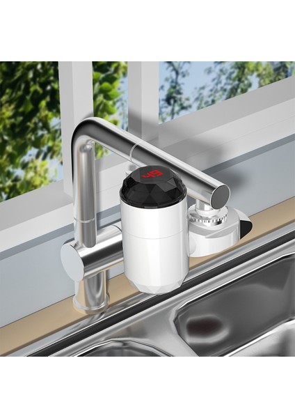 Elektrikli Su Isıtıcı Sıcaklık Göstergesi ile Mutfak Için Anında Isıtma Musluk Isıtıcı Tanksız Su Isıtıcı Ab Tak A (Yurt Dışından) fiyatları