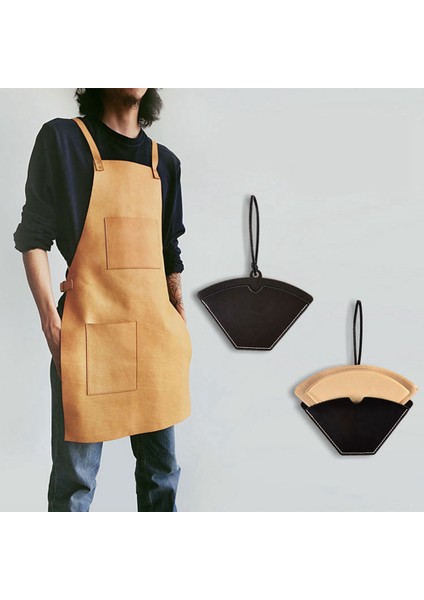 Filtre Kağıdı Saklama Çantası 20 Yaprak Filtre Kağıdı Tutabilir Ev Mutfak Eşyaları Için Deri Kahve Filtre Kağıdı Tutucu (Yurt Dışından)