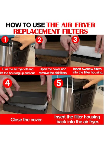 Air Fryer Yedek Filtreleri, Instant Air Fryer Vortex Plus 6qt Kutu Koku Silme 16 Adet Için Uyumlu Filtre Aksesuarları (Yurt Dışından) fırsatları