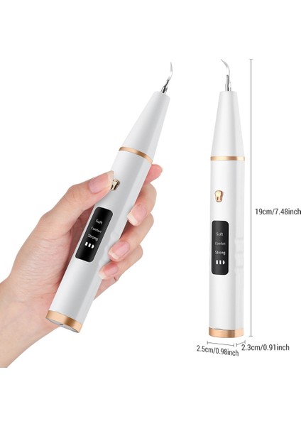 Elektrikli Sonic Diş Ölçekleyici LED Ölçekleyici Oral Diş Tartar Sökücü Plak Lekeleri Temizleyici Kaldırma Diş Beyazlatma Siyah (Yurt Dışından) modelleri