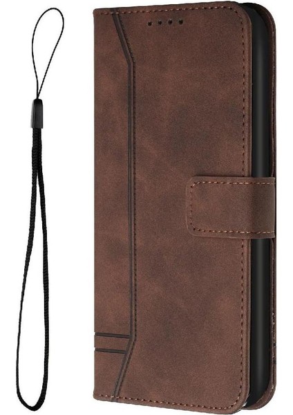 Xiaomi Poco C75 Flip Folio Cüzdan Manyetik Kapatma Kartı Pu Için Telefon Kılıfı (Yurt Dışından)