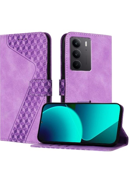 Realme C75 Cüzdan Kickstand Flip Folio Manyetik Kart Yuvaları Için Telefon Kılıfı (Yurt Dışından)
