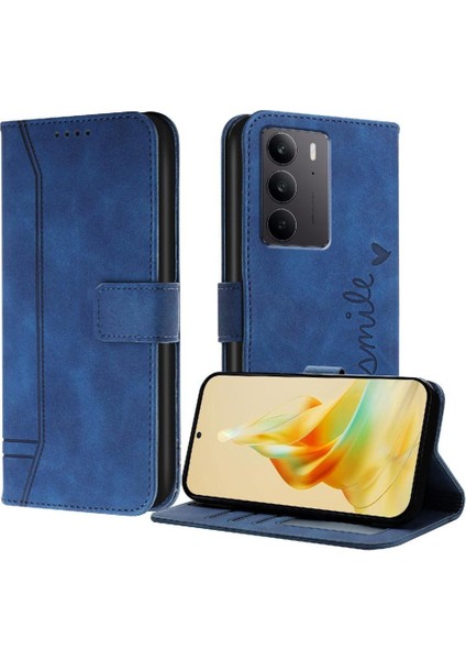 Realme C75 4g Kart Yuvaları Için Telefon Kılıfı Kapak Flip Folio Cüzdan Pu Deri (Yurt Dışından)