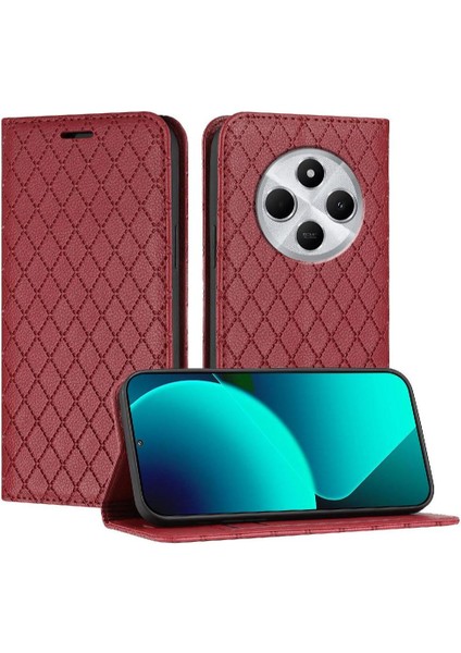 Xiaomi Poco C75 Iş Flip Manyetik Kabuk Kart Yuvaları Tutucu Için Kılıf (Yurt Dışından)