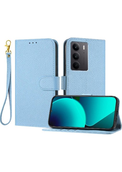 Realme C75 4g Cüzdan Kart Yuvaları Için Telefon Kılıfı Tutucu Litchi Desen Flip (Yurt Dışından)
