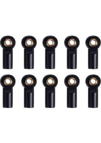 10 Adet Metal M3 Bağlantı Rot Ucu Rotil 1/10 Rc Araba Paletli Eksenel SCX10 D90 D110 Tamiya CC01, Siyah (Yurt Dışından)