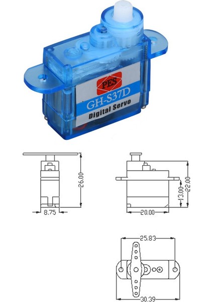Adet GH-S37D 3.7g Dijital Servo Minyatür Servo Rc Uçak Için Trex 250 Helikopter Tekne Araba (Yurt Dışından) fırsatları