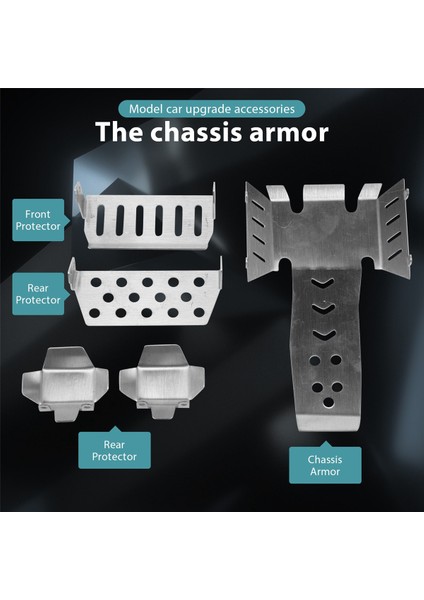 Paslanmaz Çelik Şasi Zırh Aks Koruyucu Koruma Plakası Vanquish Vs4-10 Phoenix VS410 Rc Paletli Araba Yükseltme Parçaları (Yurt Dışından) modelleri