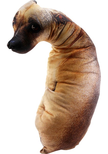 3D Sevimli Viraj Köpek Baskılı Atmak Yastık Gerçekçi Hayvan Komik Köpek Kafası Cosplay Çocuk Favori Oyuncak Yastık Ev Için (Yurt Dışından)